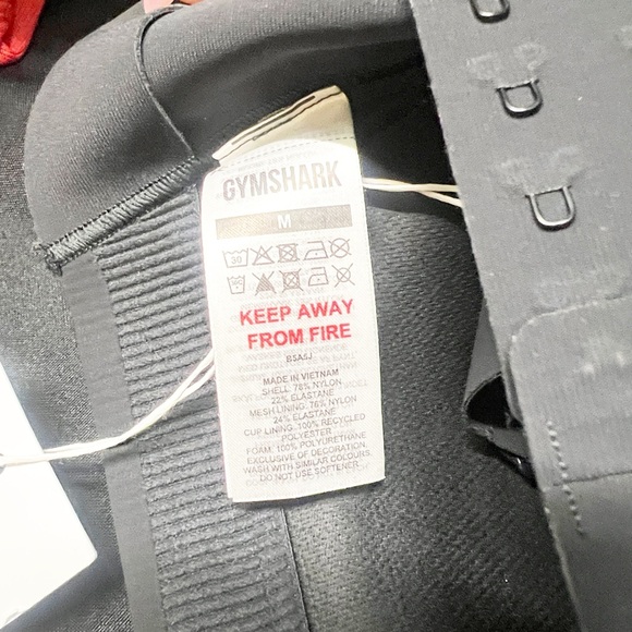 Gymshark cross back black womens adjustable strap sports bra new - Picture 10 of 12